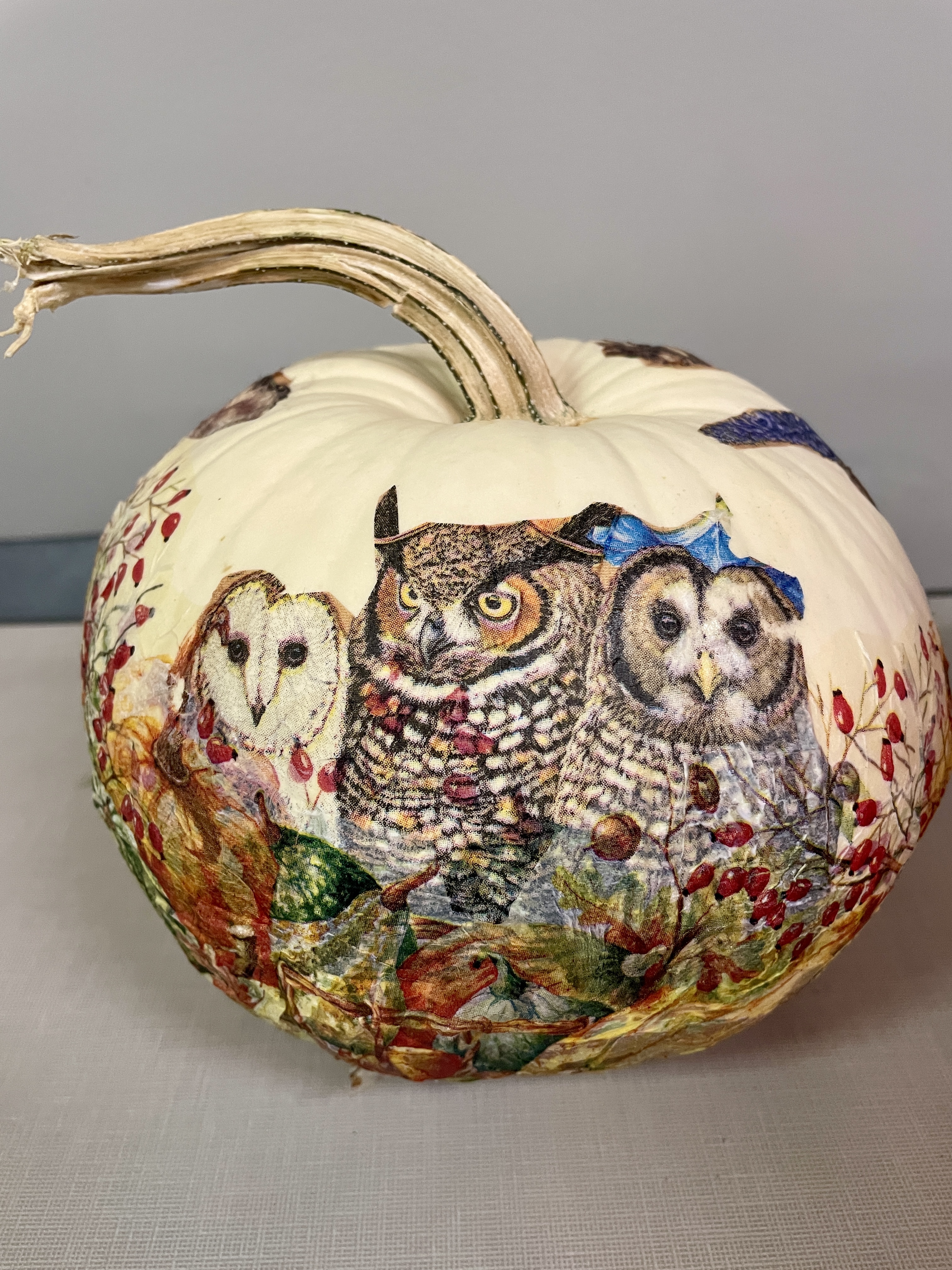 Decoupaged Pumpkin 