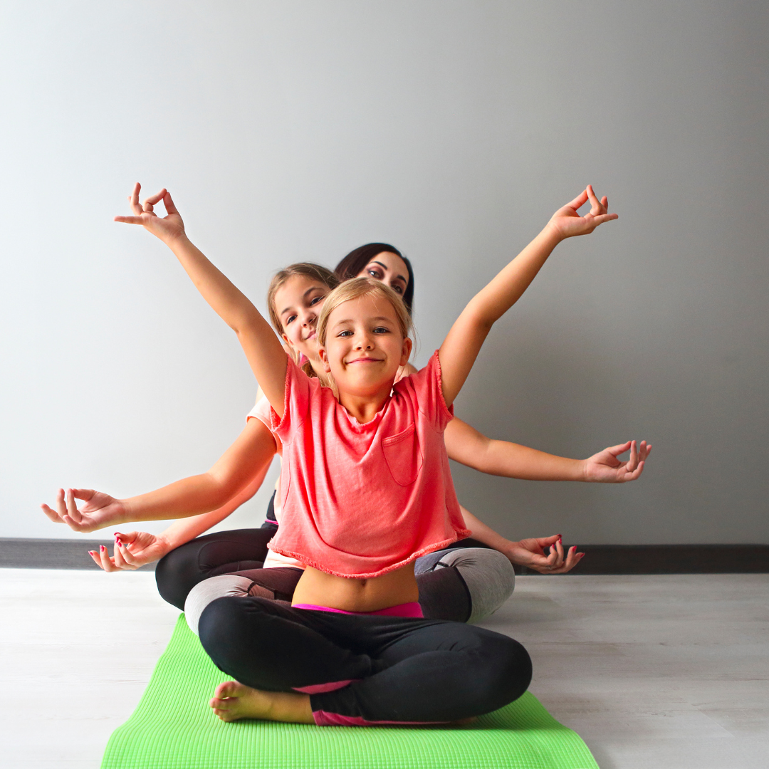 Kids doing yoga