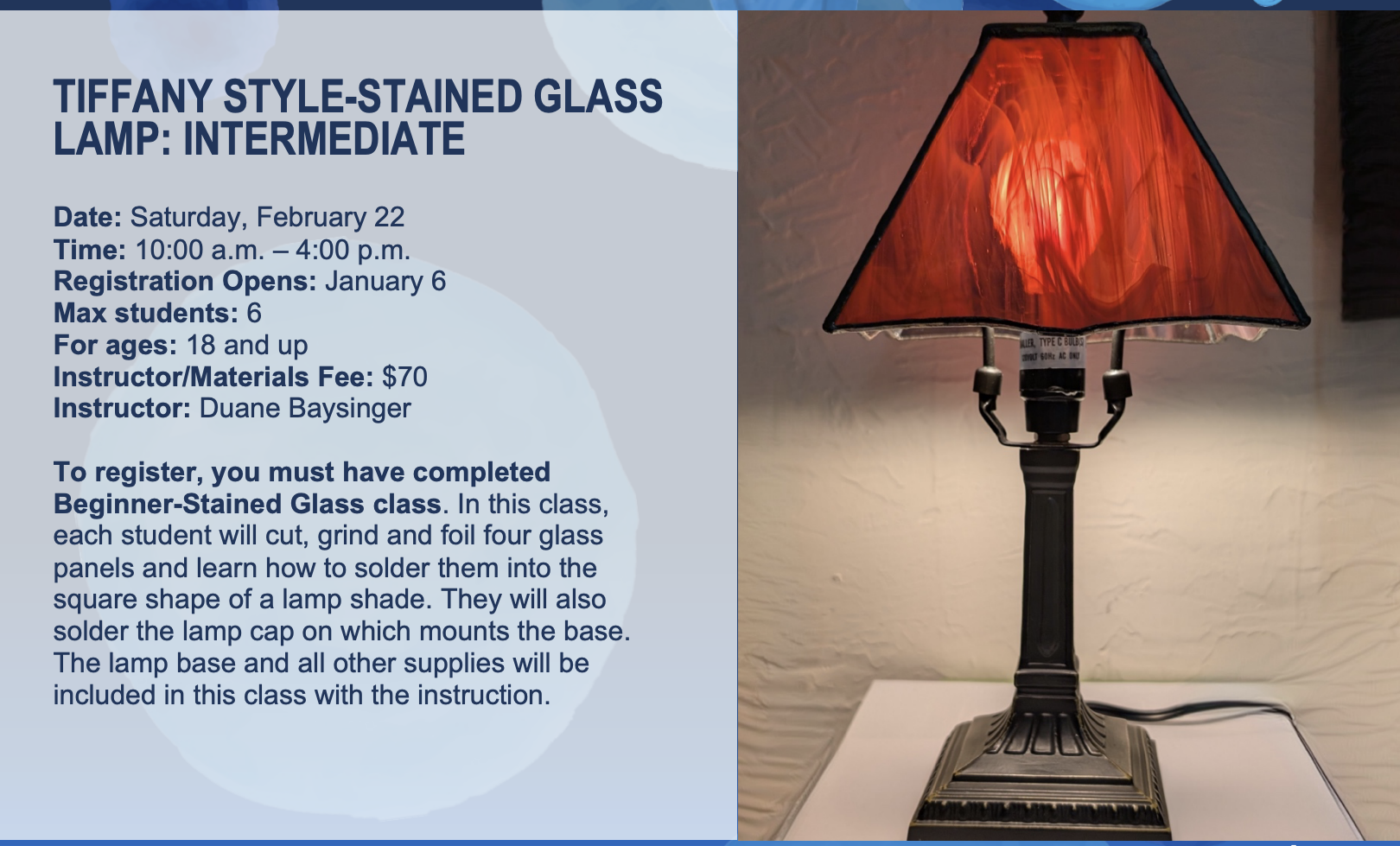 Stained Glass Lamp Flier 