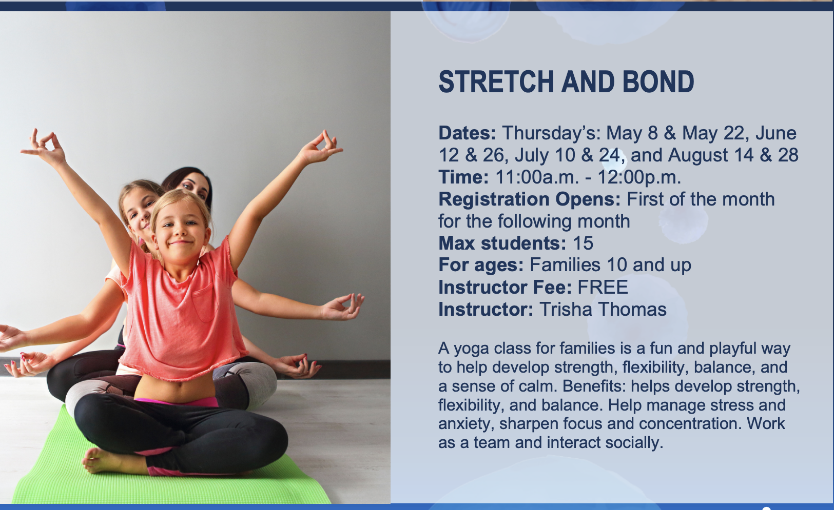 Stretch and Bond Flier 
