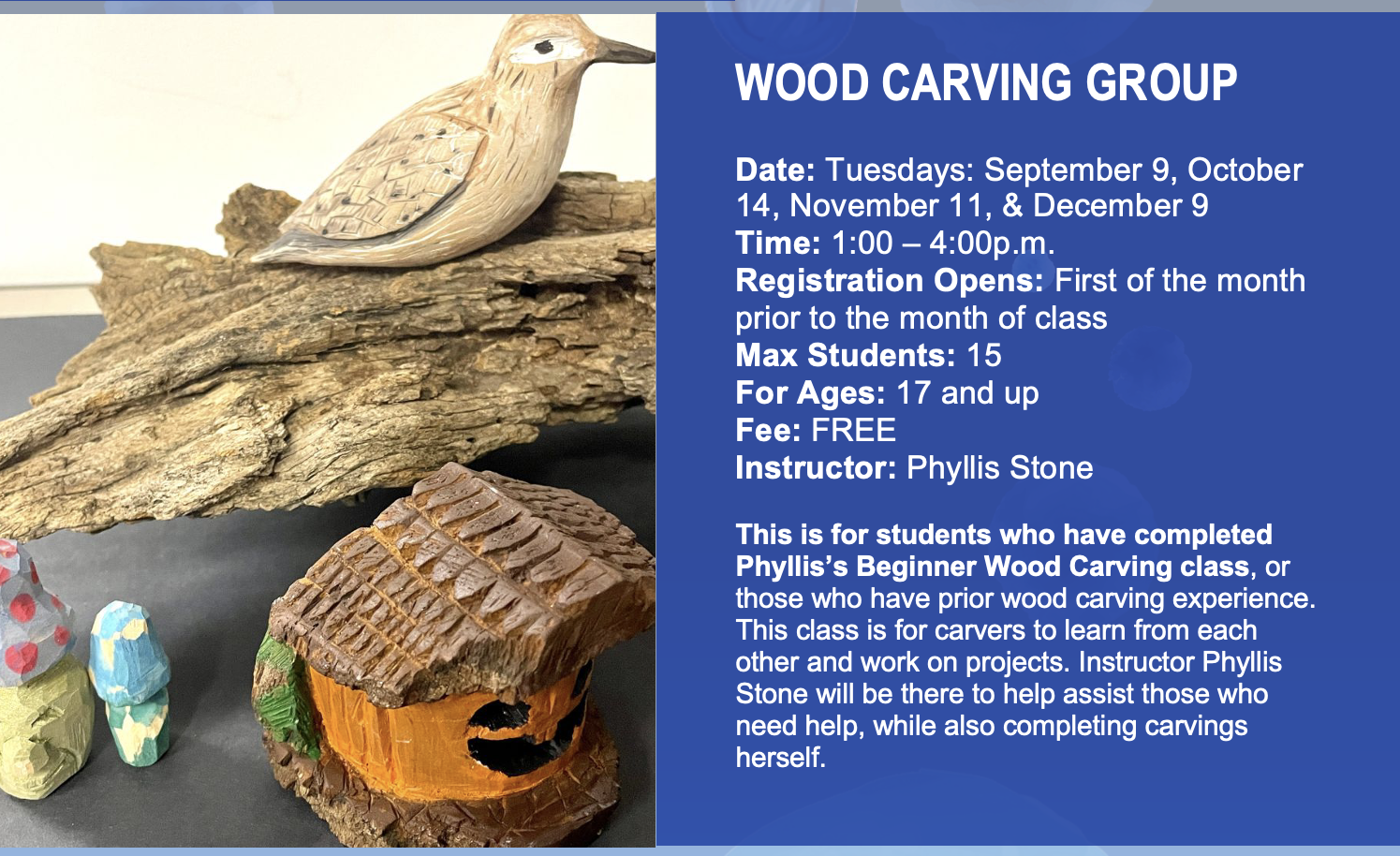 Wood Carving Group Flier 