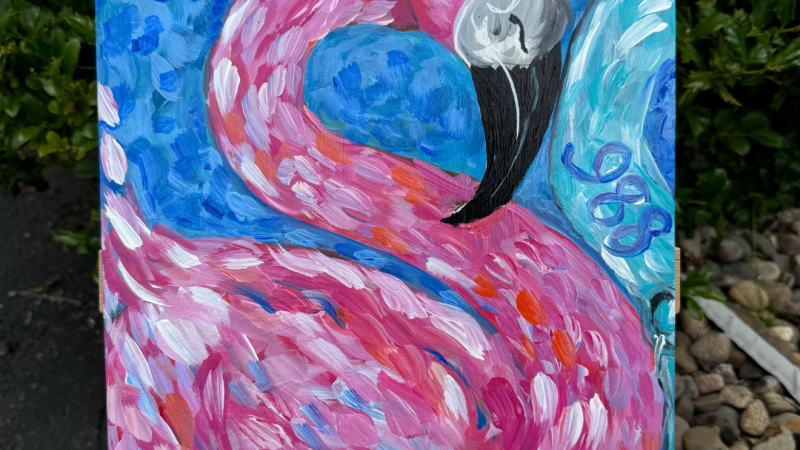 Flamingo Painting 